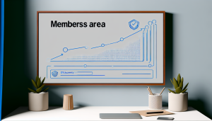 Área de membros: exclusividade e recorrência nos negócios online - ilustração conceitual para artigo de blog