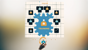 Plataforma de treinamento online: equipes e escalabilidade - ilustração conceitual para artigo de blog
