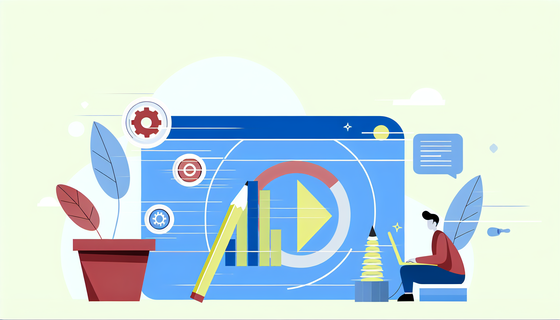 Cursos a distância: como estruturar e aplicar com eficiência - ilustração para artigo de blog
