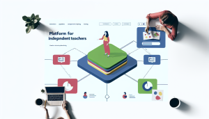 Plataforma para professores independentes: ensino digital e autonomia - ilustração para artigo de blog