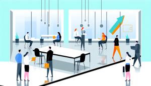 Treinamentos in company: capacitação prática nas empresas - ilustração para artigo de blog